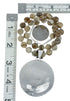 Sterling Silver Navajo Picture Rock Bead Necklace Pendant Set JX131110